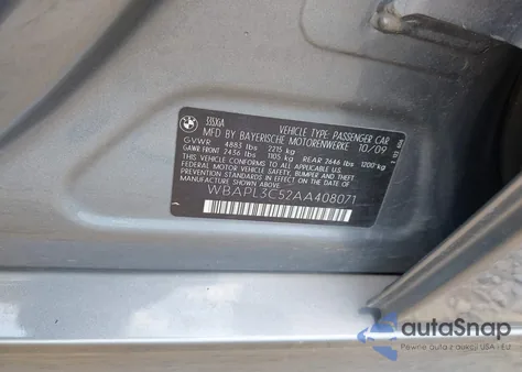 2010 BMW 335I xDrive z USA, uszkodzony, nr VIN WBAPL3C52AA408071